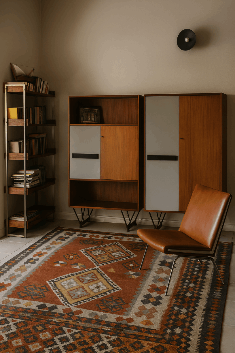 Wizualizacja salonu — dom w Mieście Ogrodzie, Milanówek