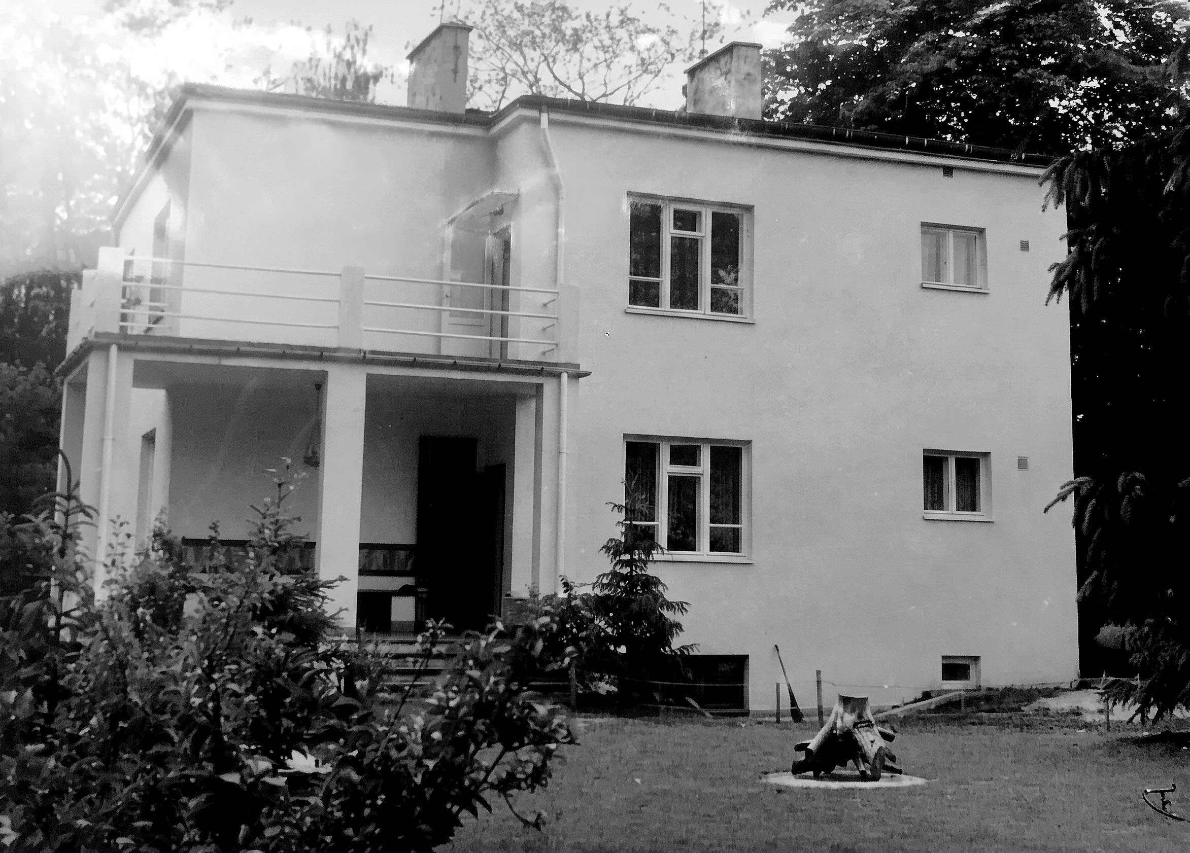 Wizualizacja elewacji — willa modernistyczna